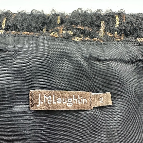 New J.McLaughlin Wool Blend Tweed Lined Pencil Skirt Size 2 - Picture 4 of 9